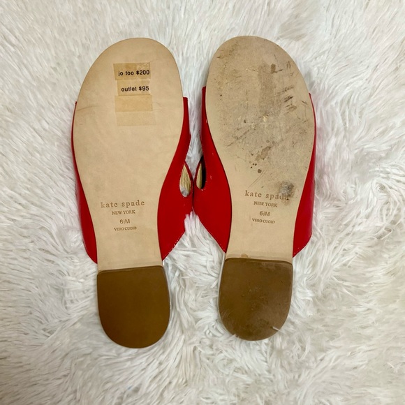 Kate Spade Red Patent Leather Cut-out Sandals! - Picture 6 of 9